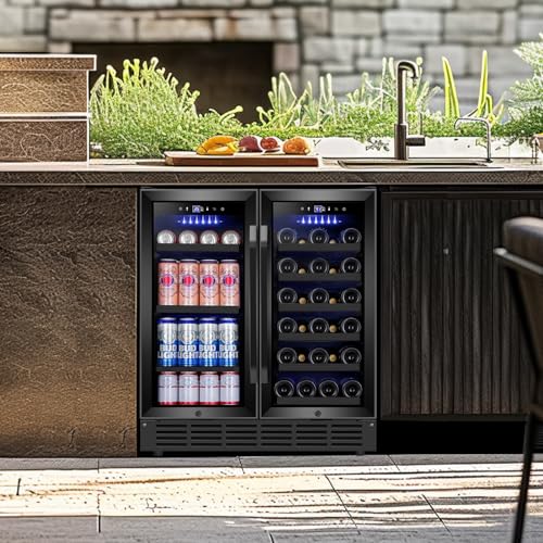 Cigar Electric Humidor, 35L 250 Counts Large Capacity Thermostatic Electric Cigar Cooler Cabinet with Digital LED Screen, Safety Lock