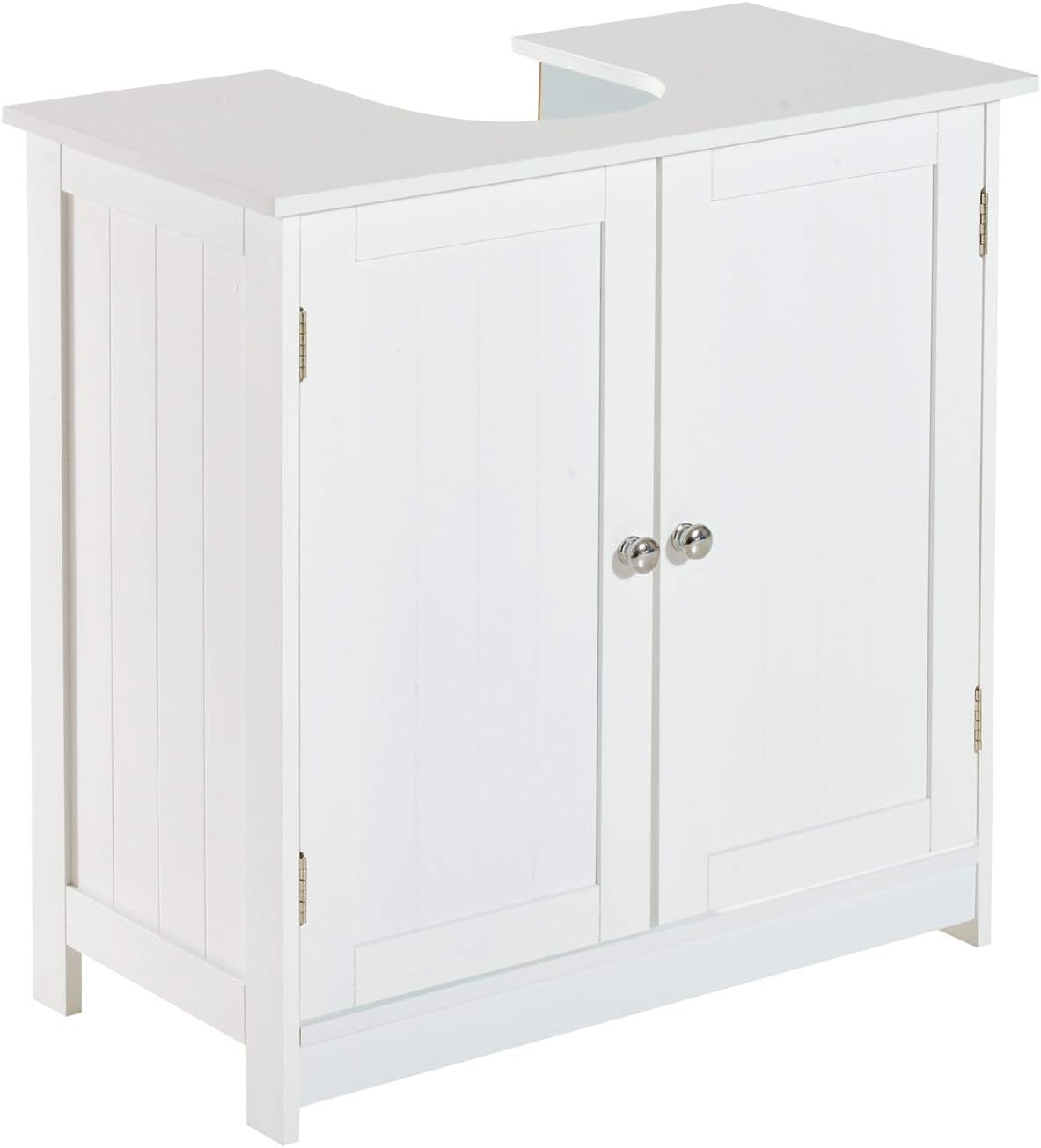 HOMCOM 24” Pedestal Sink Bathroom Vanity Cabinet - White