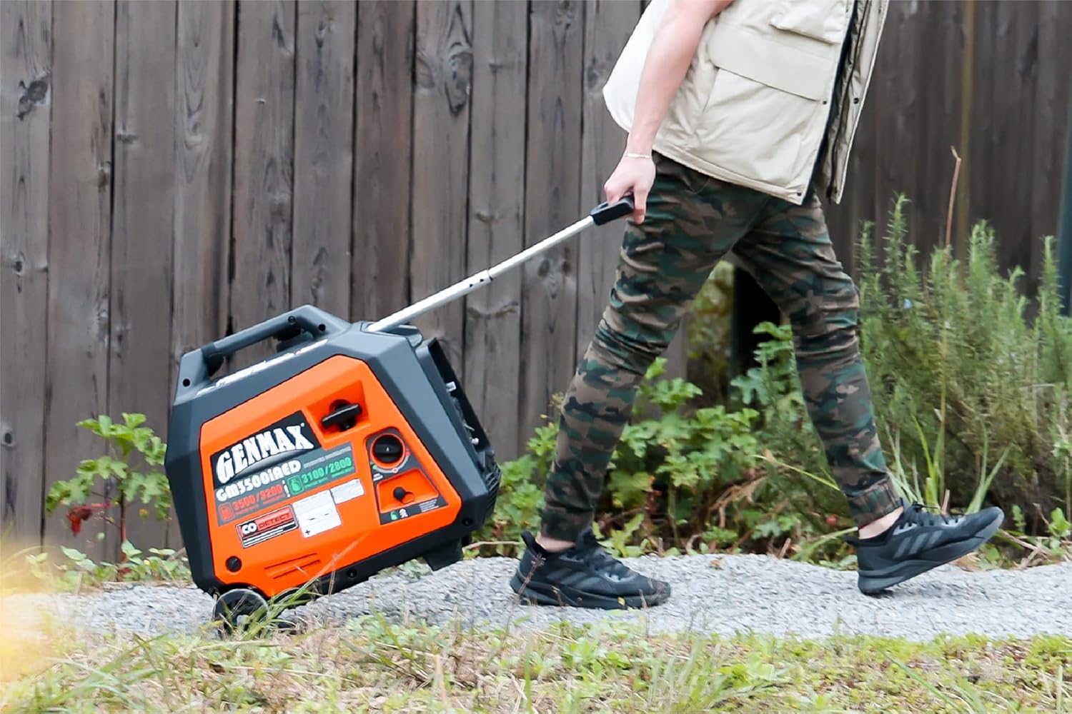 GENMAX Portable Inverter Generator, 3500W Super Quiet Gas or Propane Powered Engine with Parallel Capability, Remote/Electric Start