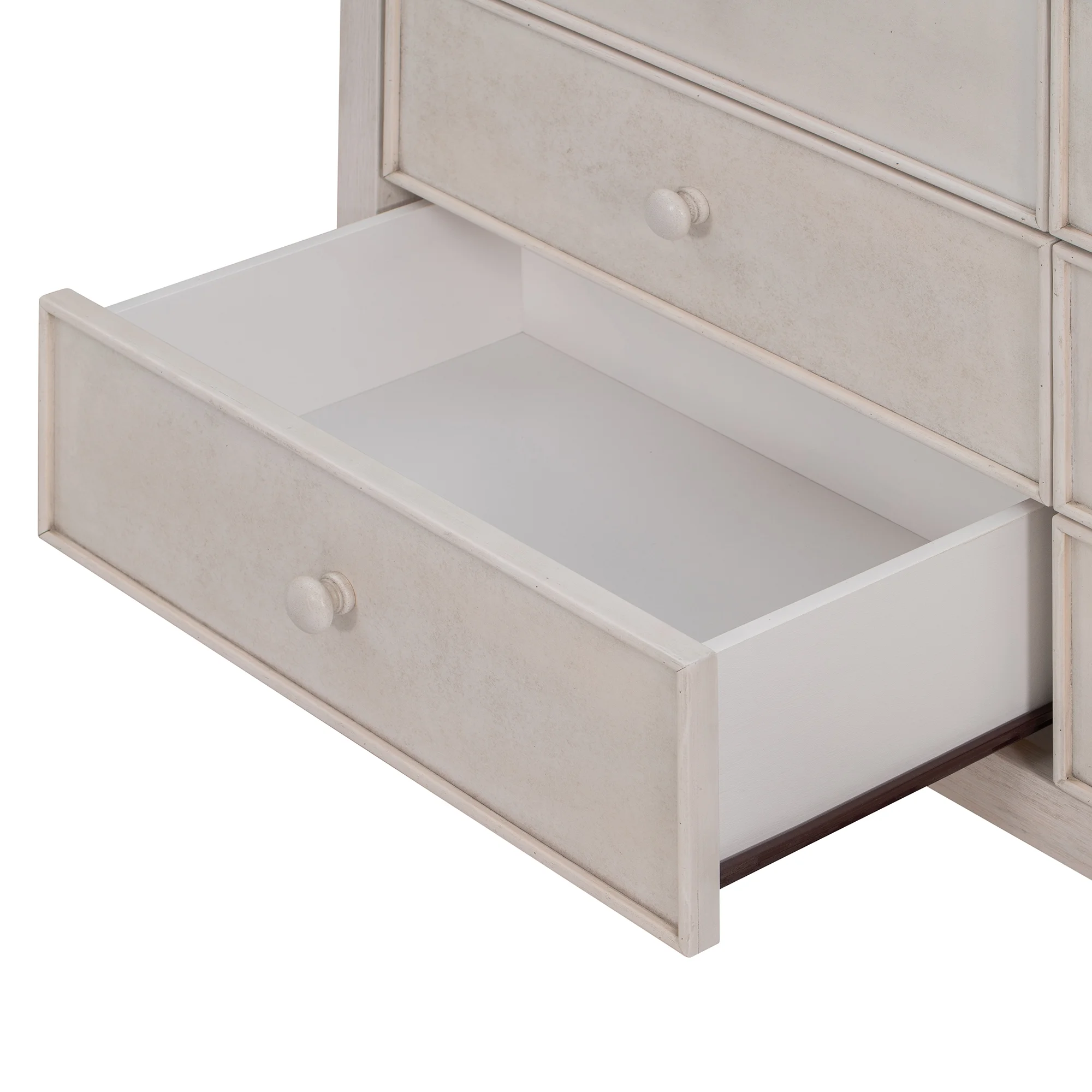 3-Pieces Bedroom Sets Full Size Platform Bed with Nightstand and Dresser,Antique White