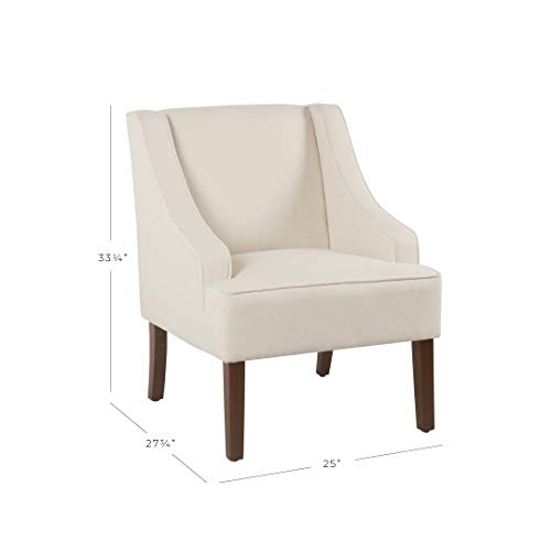 HomePop Velvet Swoop Arm Accent Chair, Suri Blue