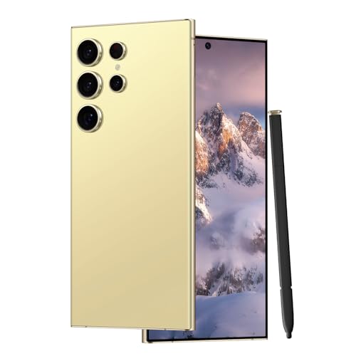 Unlocked Cell Phones C24 Ultra Smartphone Android 13 Phones 8GB+256GB/6.8" HD Screen/Dual SIM/108MP+48MP Camera/6800 mAh/Built-in Pen (Light Cyan)