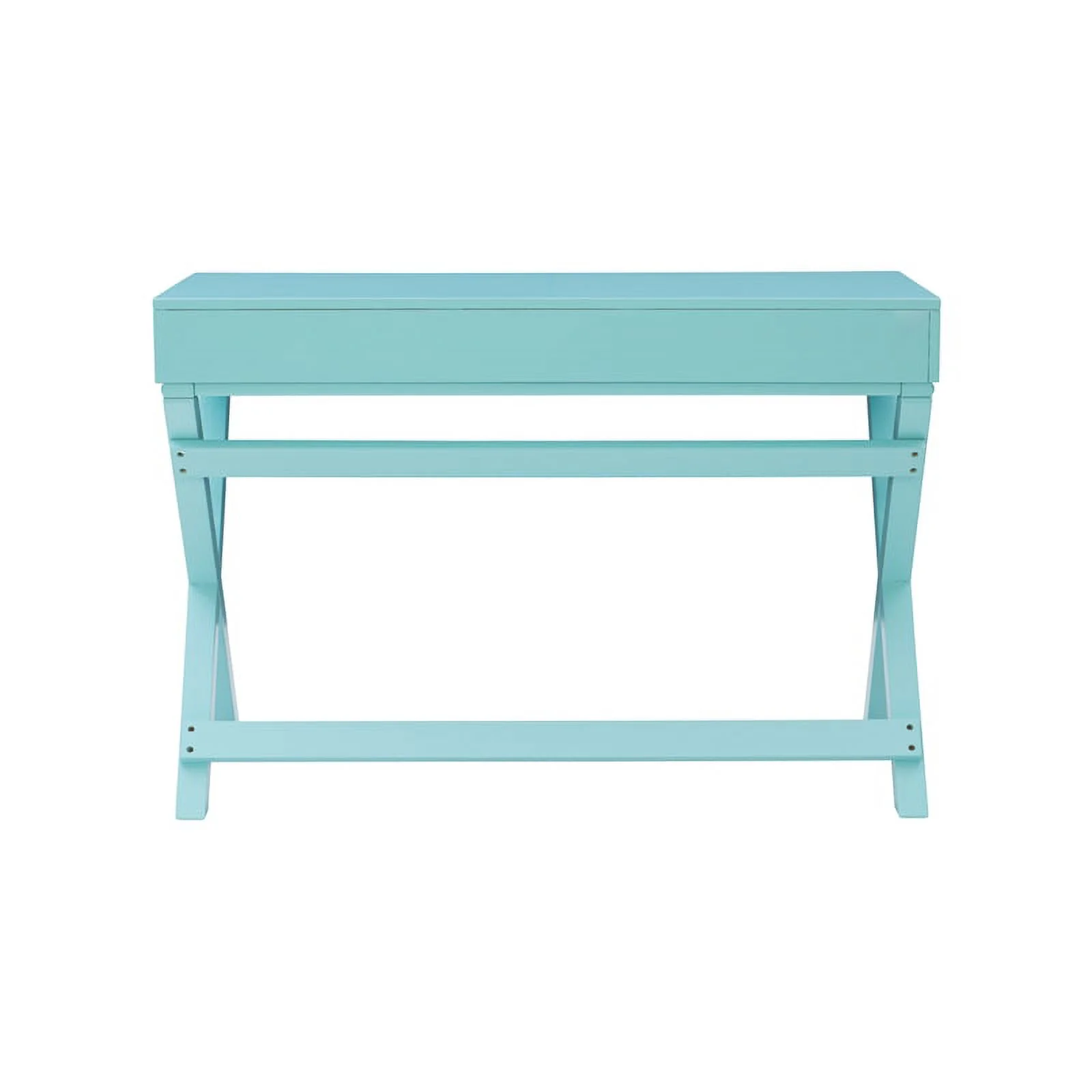 Linon Peggy Wood Two Drawer Writing Desk in Blue
