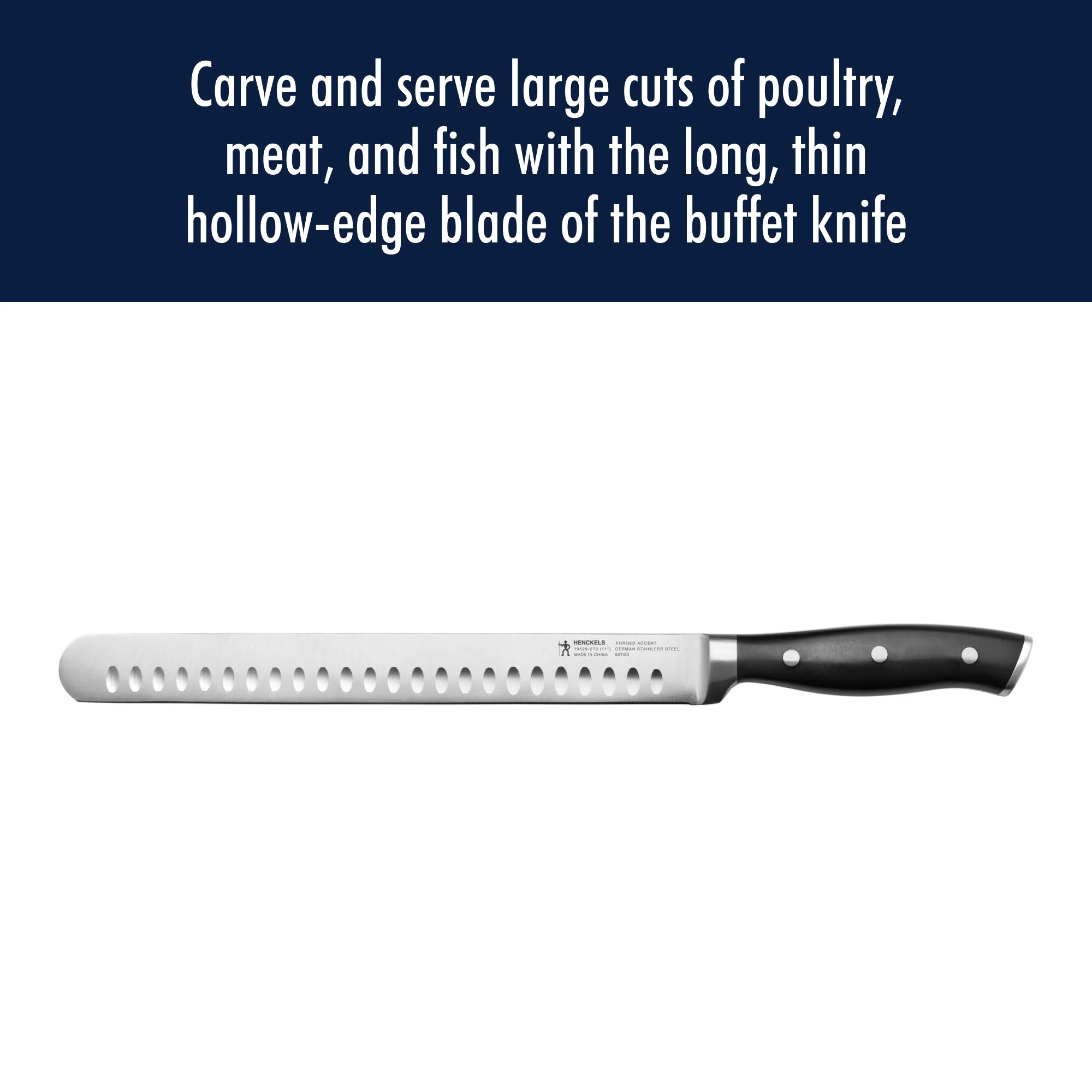 Henckels  Stainless Steel Chefs Knife Set, Satin Brown - 9 Piece