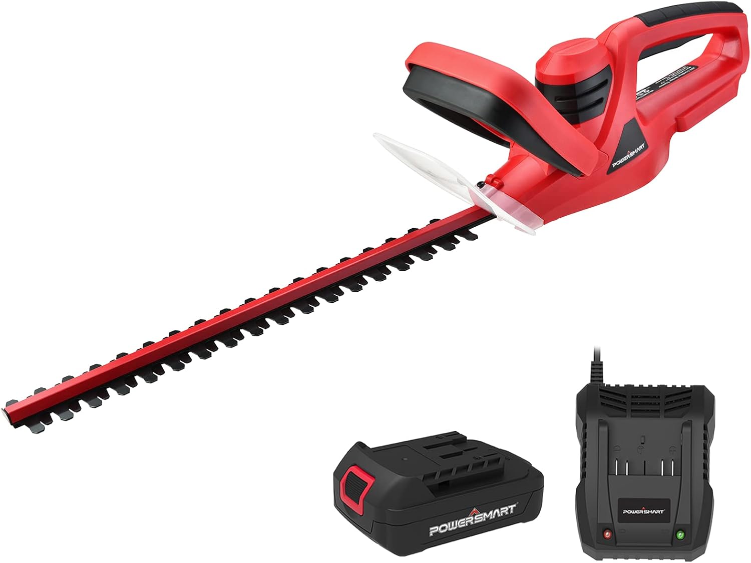 PowerSmart Hedge Trimmer Cordless, 20V Max Battery Operated Hedge Clippers Cordless with 16-Inch Blade, Garden Battery Powered Bush Trimmer