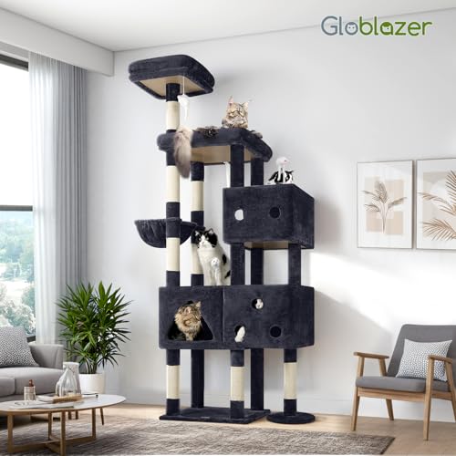 Globlazer Extra Large Cat Tower, 81-inch Tall Cat Tree for Big Cats 20 lbs