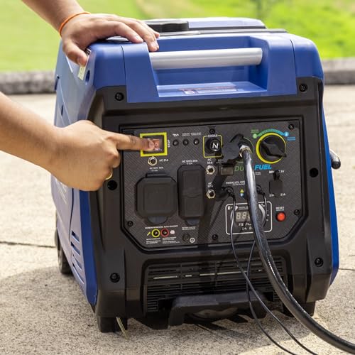 Westinghouse 5000 Peak Watt Super Quiet Dual Fuel Portable Inverter Generator, Wheel & Handle Kit, Gas & Propane Powered, RV Ready, CO Sensor