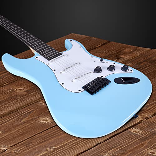 LyxPro Electric Guitar 39" inch Complete Beginner Starter kit Full Size with 20w Amp, Package Includes All Accessories, Digital Tuner, Strings, Picks