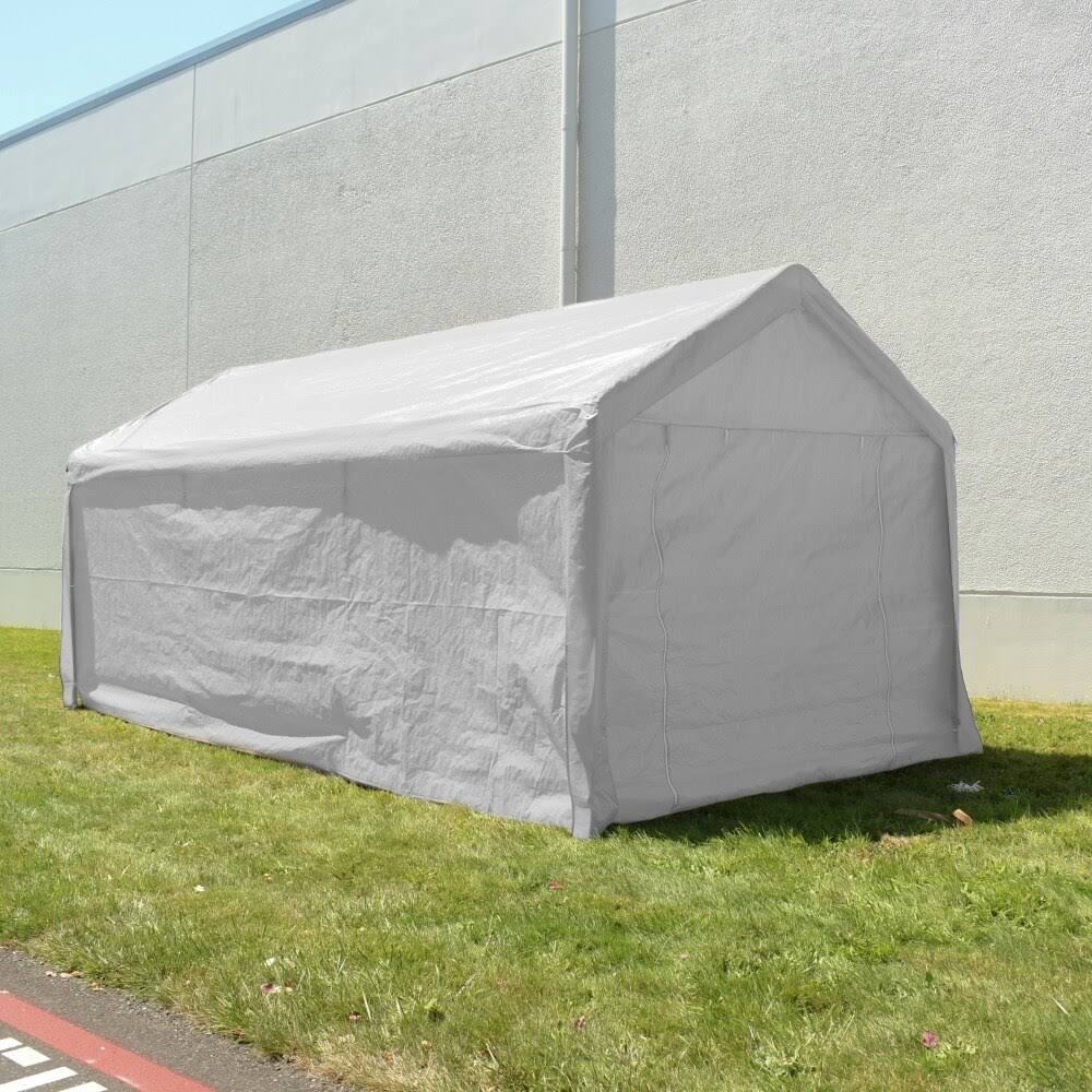 Aleko Heavy Duty Outdoor Canopy Carport Tent 10 x 20 ft White - CP1020WH