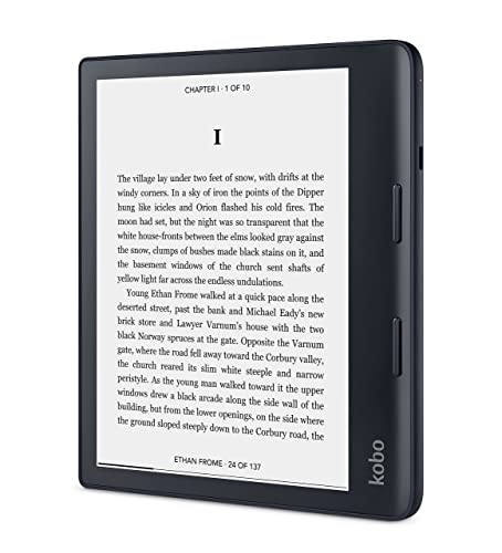 Kobo Sage | eReader | 8” HD Glare Free Touchscreen | Waterproof | Adjustable Brightness and Color Temperature | Blue Light Reduction | Bluetooth |