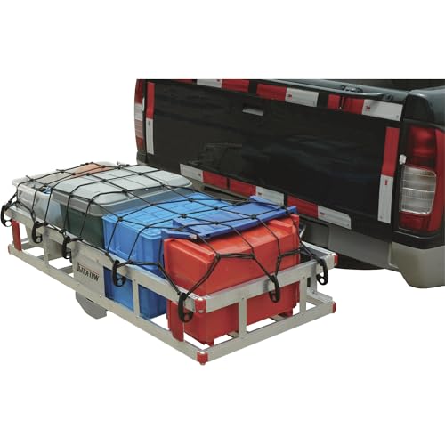 Ultra-Tow Aluminum Hitch Cargo Carrier- 500-Lb Capacity Silver 49inx22.5inx8inH