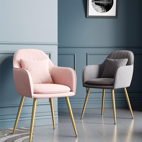 Leather Kitchen Chairs Modern Style Lazy Makeup Stool Livingroom Furniture Hotel Nail Shop Sofa Chair Nordic Dining Chair Backrest Flannel Fabric