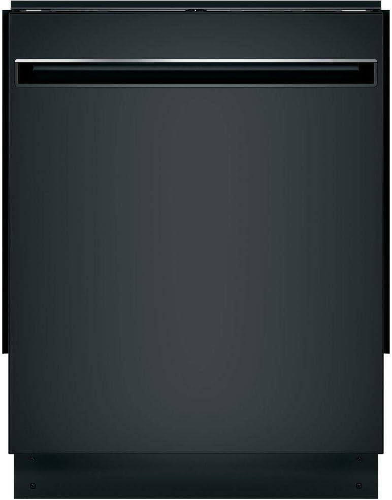 GE GDT225SGLBB 24" Dishwasher with Interior Stainless Steel ADA Compliant Top Control Energy Star Certified and Pocket Handle in Black