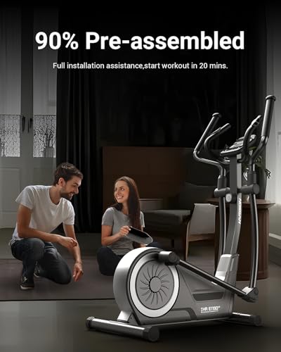 HARISON Elliptical Machine for Home 350 LBS Capacity, Magnetic Elliptical Exercise Machine with 16-Level Resistance Control
