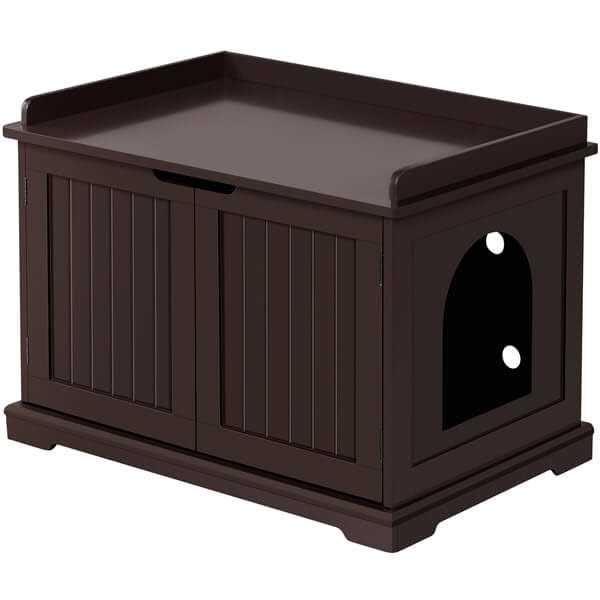 Yaheetech Cat Litter Box Enclosure Wooden Storage Side Table - Pet Supplies online store