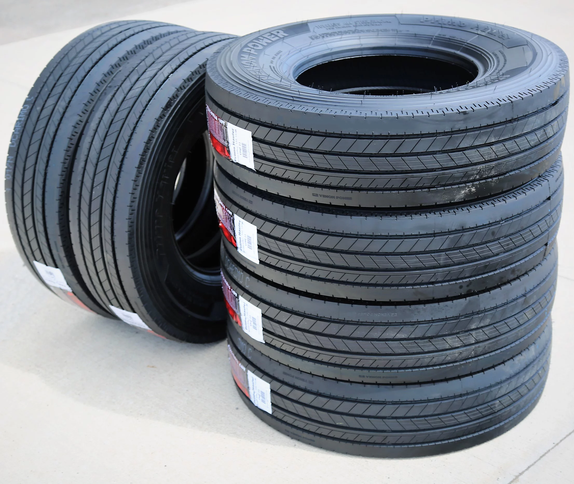 Set of 4 (FOUR) Venom Power Primo Hauler All Steel ST 235/85R16 Load G (14 Ply) Trailer Tires - Radiant Selections