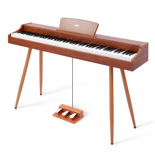 AiJoy Digital Piano 88-Key Weighted Action Keyboard, Home Electric Piano for Beginners with Triple Pedal, Compact Design