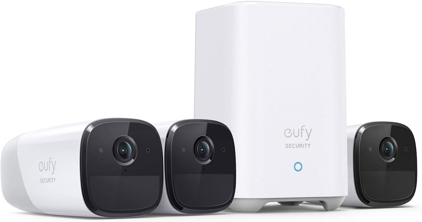 eufy Security, eufyCam 2 Pro Wireless Home Security Camera System, 3-Cam Kit, 365-Day Battery Life, 2K Resolution, HomeKit Compatibility