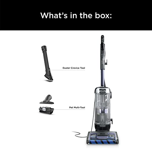 Shark Upright Vacuum, Stratos with DuoClean PowerFins, HairPro, Powered Lift-Away, Self-Cleaning Brushroll, & Odor Neutralizer Technology, Navy
