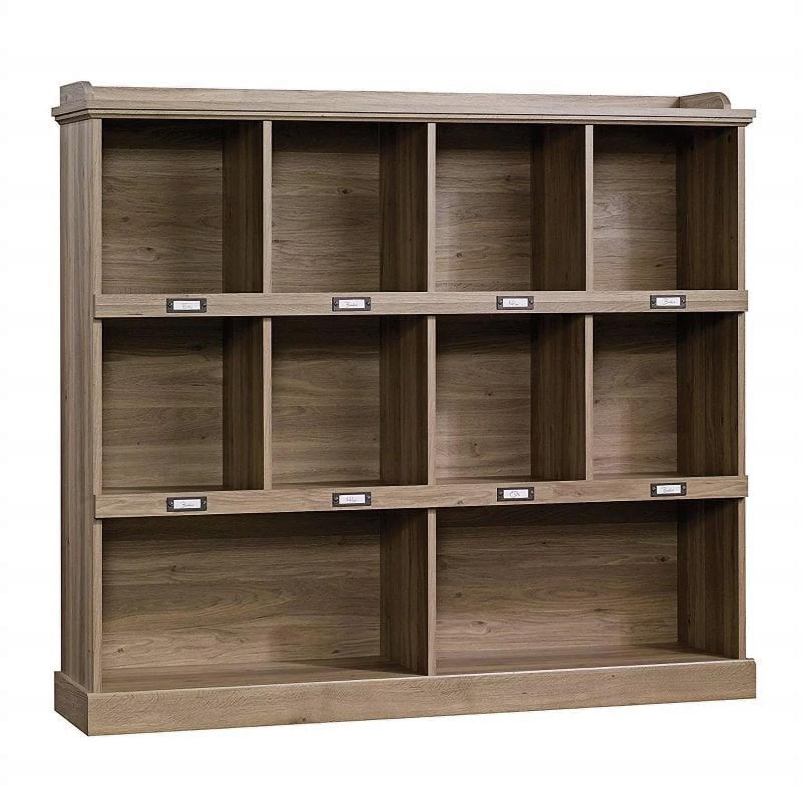 Bowery Hill Salt Oak Short Bookcase with Cubbyhole Storage, 53.15"W x 12.12"D x 47.5"H