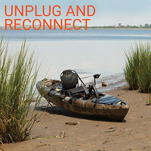 BKC PK13 13' Pedal Drive Fishing Kayak W/Rudder System and Instant Reverse, Paddle, Upright Back Support Aluminum Frame Seat