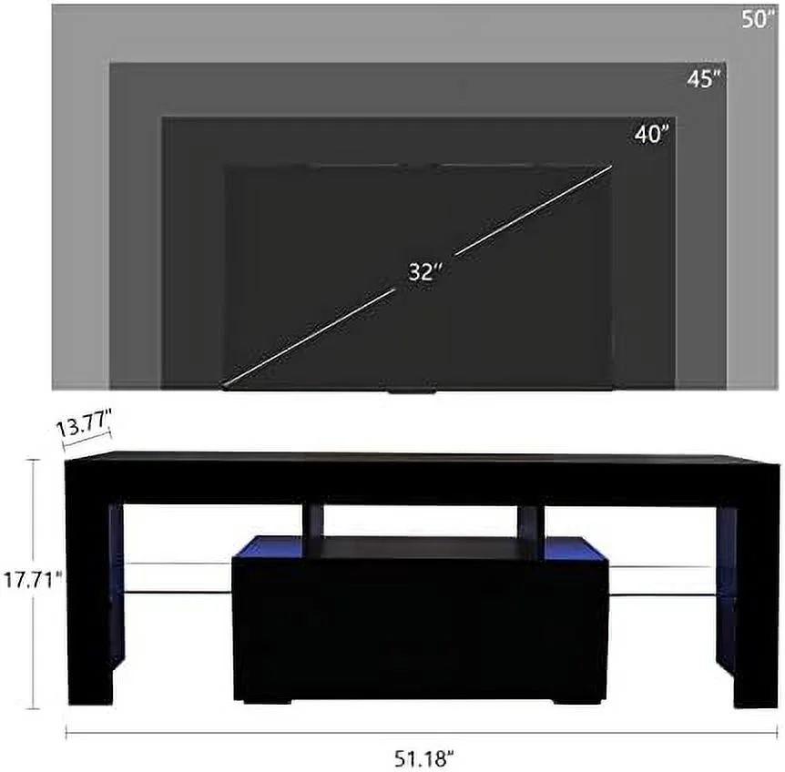 NLIBOOMLife Modern TV Stand with 2  Cabinets Entertainment Center for 65 inch TV Simple Television Media Console Table with 2 Open Shelves Wood TV