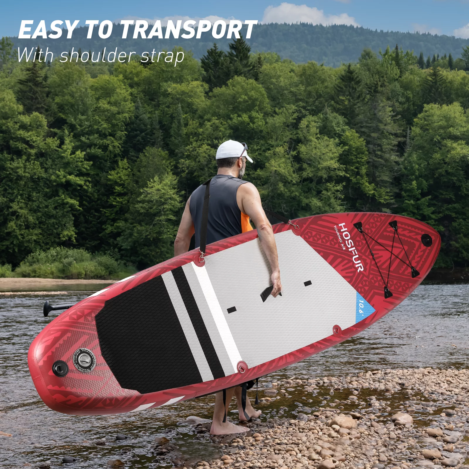 Inflatable Paddle Board SUP, 10'6×33"×6" Stand Up Paddle Boards for Adults Paddleboards with SUP Accessories, Backpack, Camera Mount