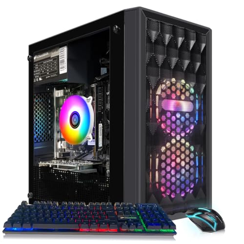 STGAubron Gaming PC Computer Desktop, GeForce RTX 2060 Super 8G, Intel Core I7 8th up to 4.1GHz, 16G DDR4, 1T SSD, WiFi 6 & BT 5.2, RGB Fan x6