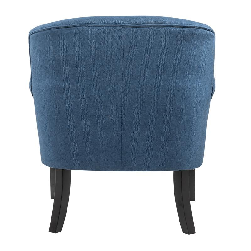 HomeFare Welt Trim Accent Arm Chair in Denim Blue