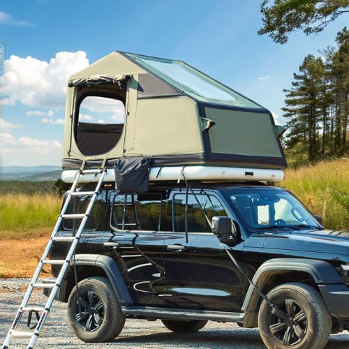 YOLENY Inflatable Tents for Camping, 4/6/8/10/12 Person Tent with TPU Skylight, Mesh Windows, Stove Jack & Pump, Easy Setup 4 Season Glamping Tent