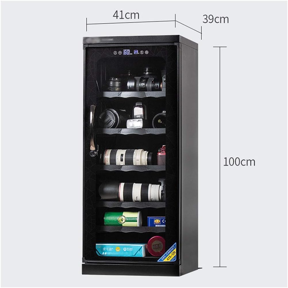 120L Electronic Dry Cabinet, Large Dehumidifier Box for Camera Lens & Optical Equipment Storage, Touch/Lighting/Noiseless, 15W Low Energy