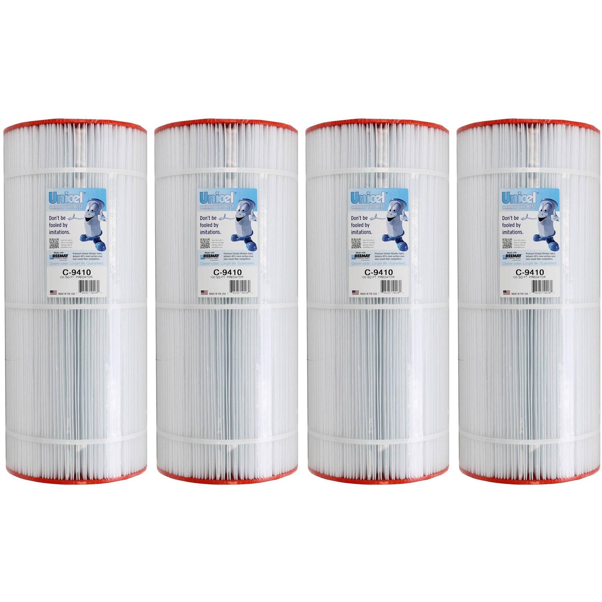 4) Unicel C-9410 100 Sq ft Pentair Clean Clear Predator Cartridge Filter R173215