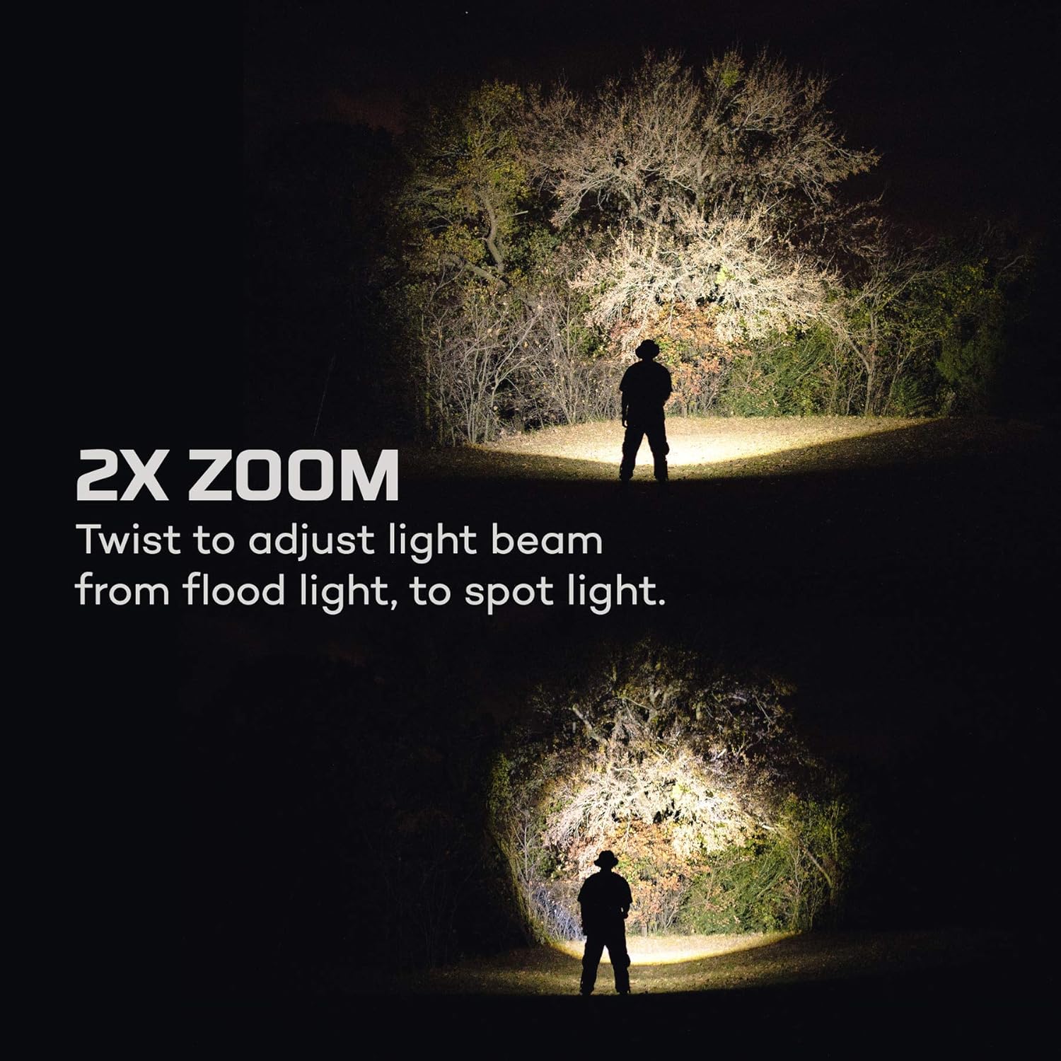 NEBO Redline 12K lumen (12000 lumen) rechargeable high power adjustable beam LED flashlight FLT-1007 with EdisonBright USB powered LED reading light