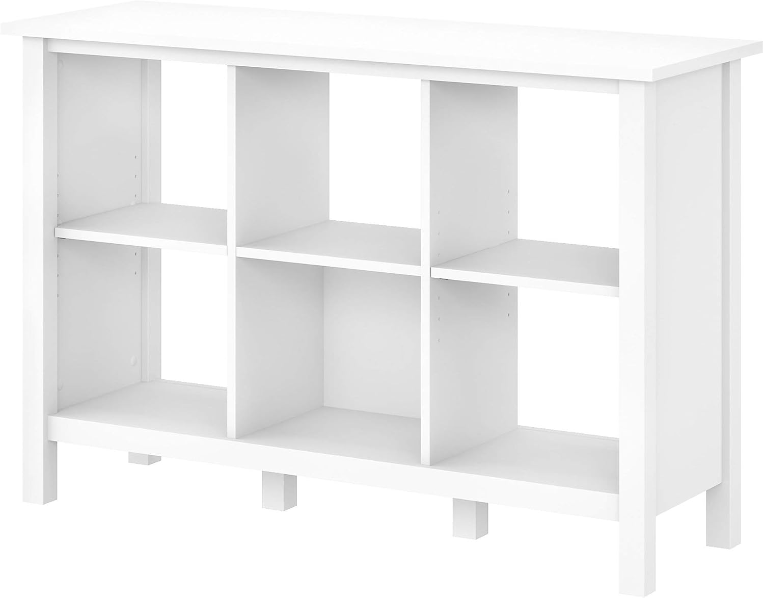 Bush Furniture Broadview 6 Cube Storage Bookcase in Pure White