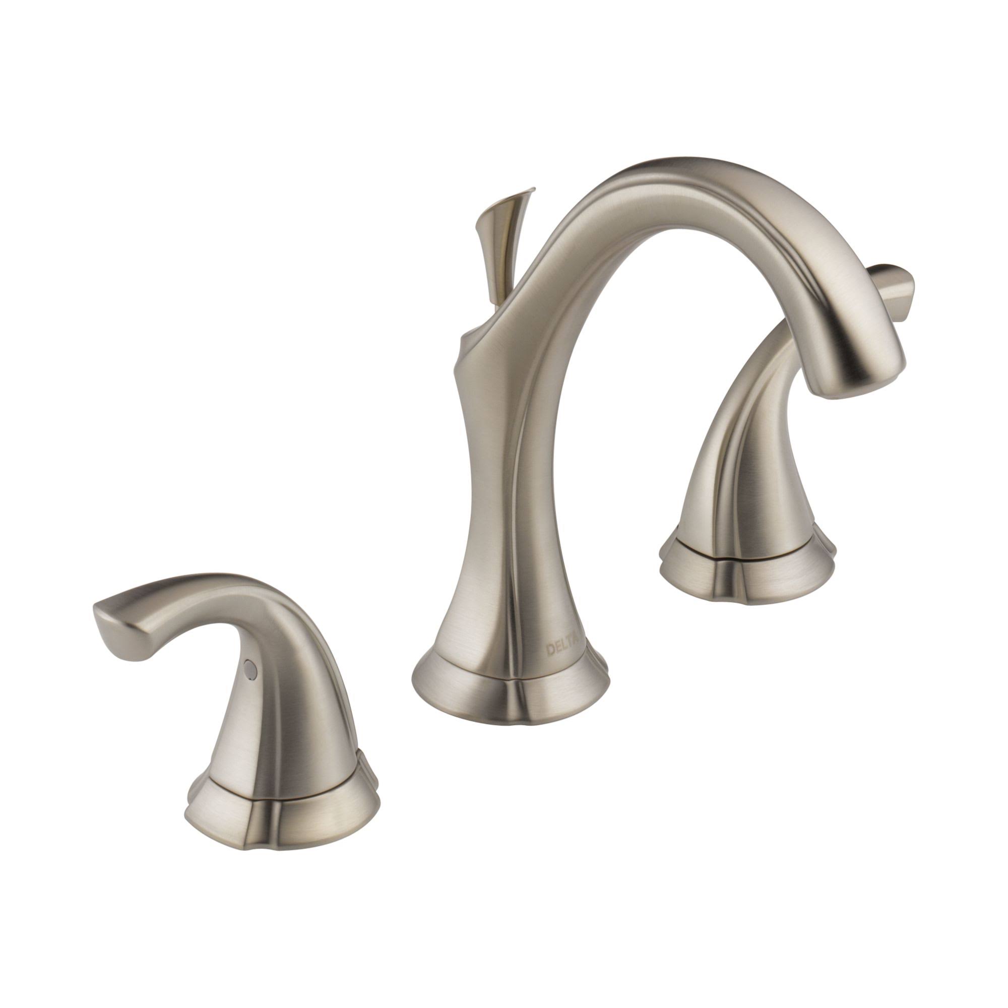 Delta 3592LF-SS Addison Two Handle Widespread Bathroom Faucet Stainless