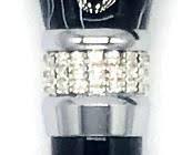 Classy Walking Canes Adjustable Elegant Black with Rhinestone Collar
