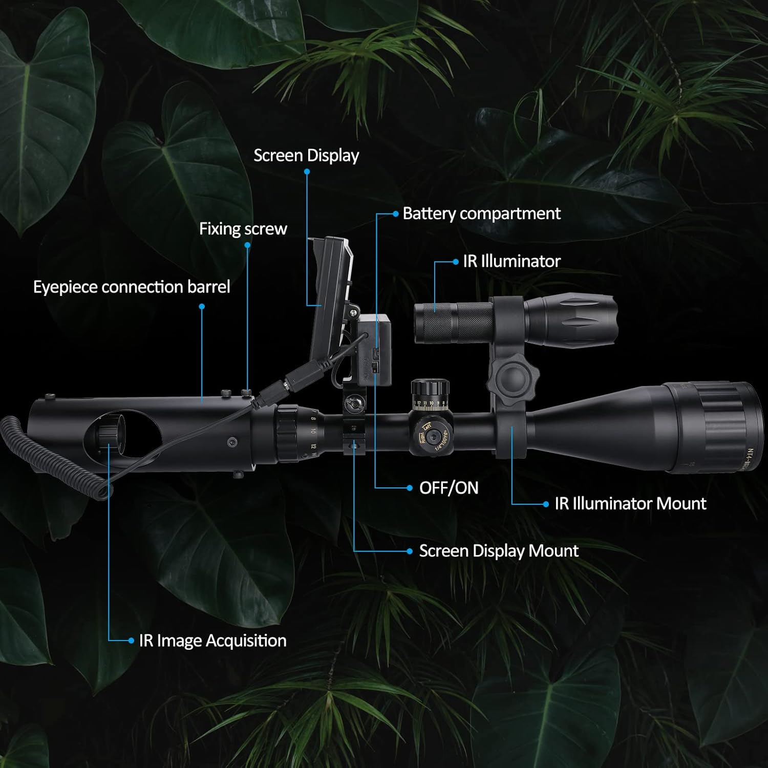 BHNDOING DIY Night Vision Scope for riflescopes, FCC Certified
