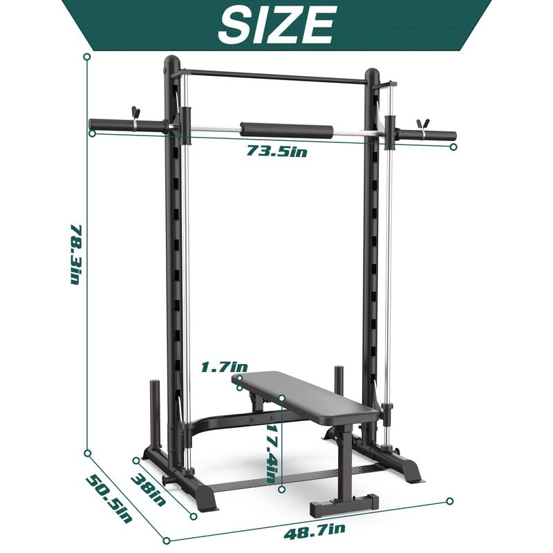 SincMill Squat Rack for Home Gym Bench Press bar Weight Bench Set for Home Gym Power Rack Machines S1000
