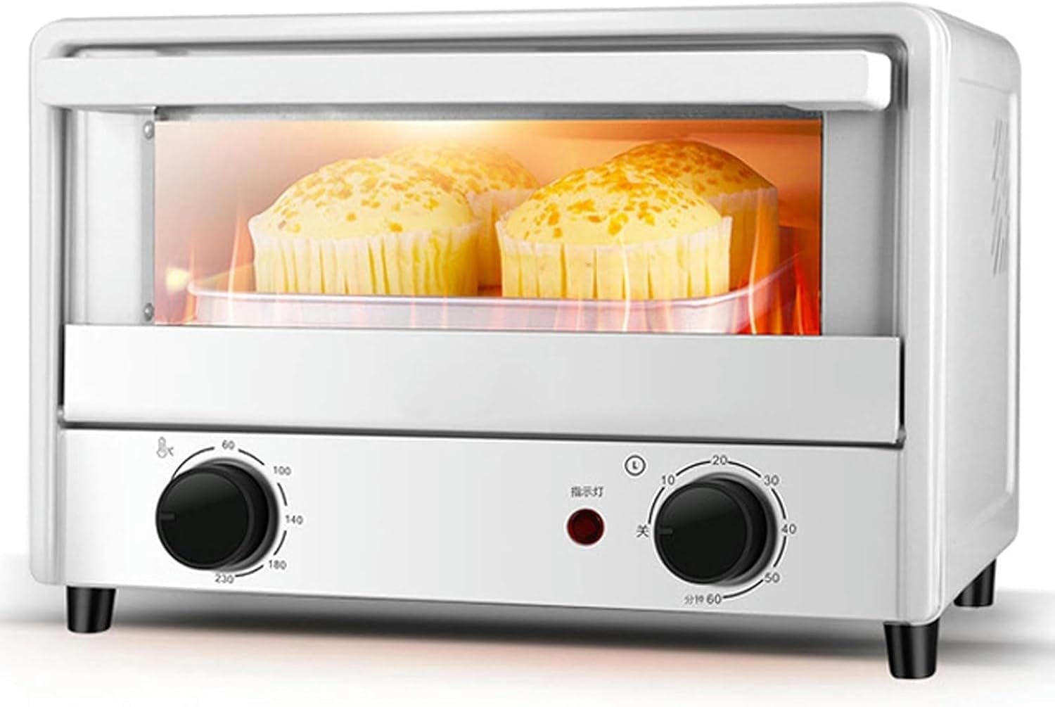 Mini Cooking Toaster, 14L Air Fryer Oven, Convection Grill Oven For Toast/baking/roasting/roasting/dehydrating, 60 -Minute Timer, 1000W