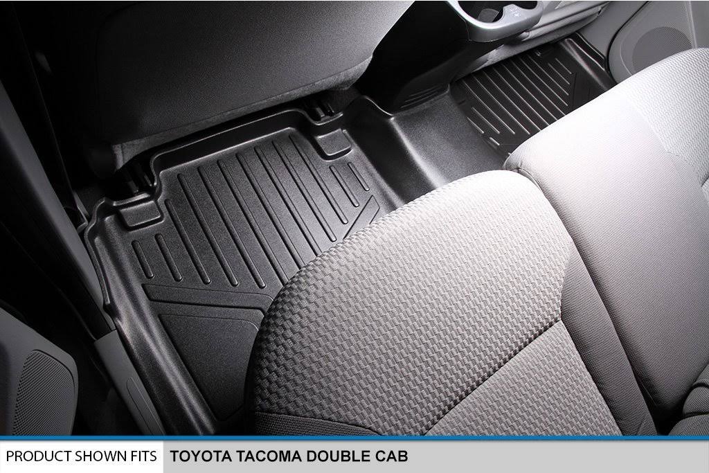 Maxliner Floor Mats 2 Row Liner Set Black for 2005-2011 Toyota Tacoma Double Cab