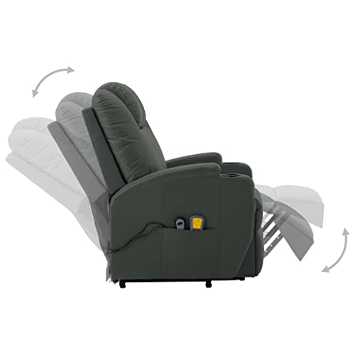 vidaXL Electric Power Lift Massage Chair with Manual Recline, 6-Point Vibration Massage
