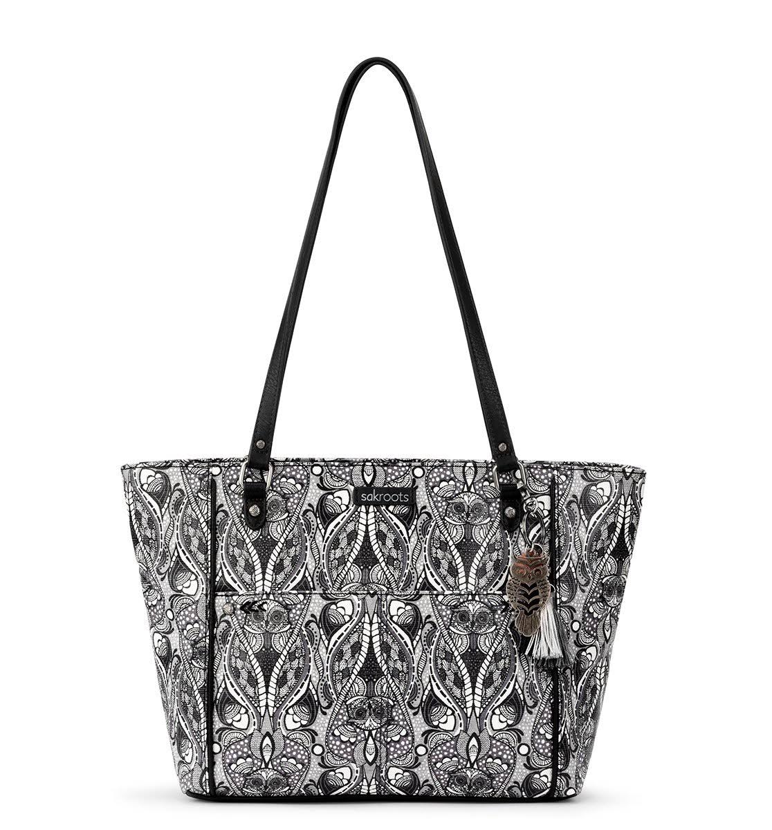 Sakroots Metro Tote Bag | Violet Tapestry World | Canvas