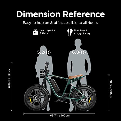 ENGWE 1000W Electric Bike for Adults | M20 20" * 4.0" Moped Style Ebike with 48V 26Ah/13Ah | 94/47Miles Range | 28MPH Top Speed | All-Terrain Full