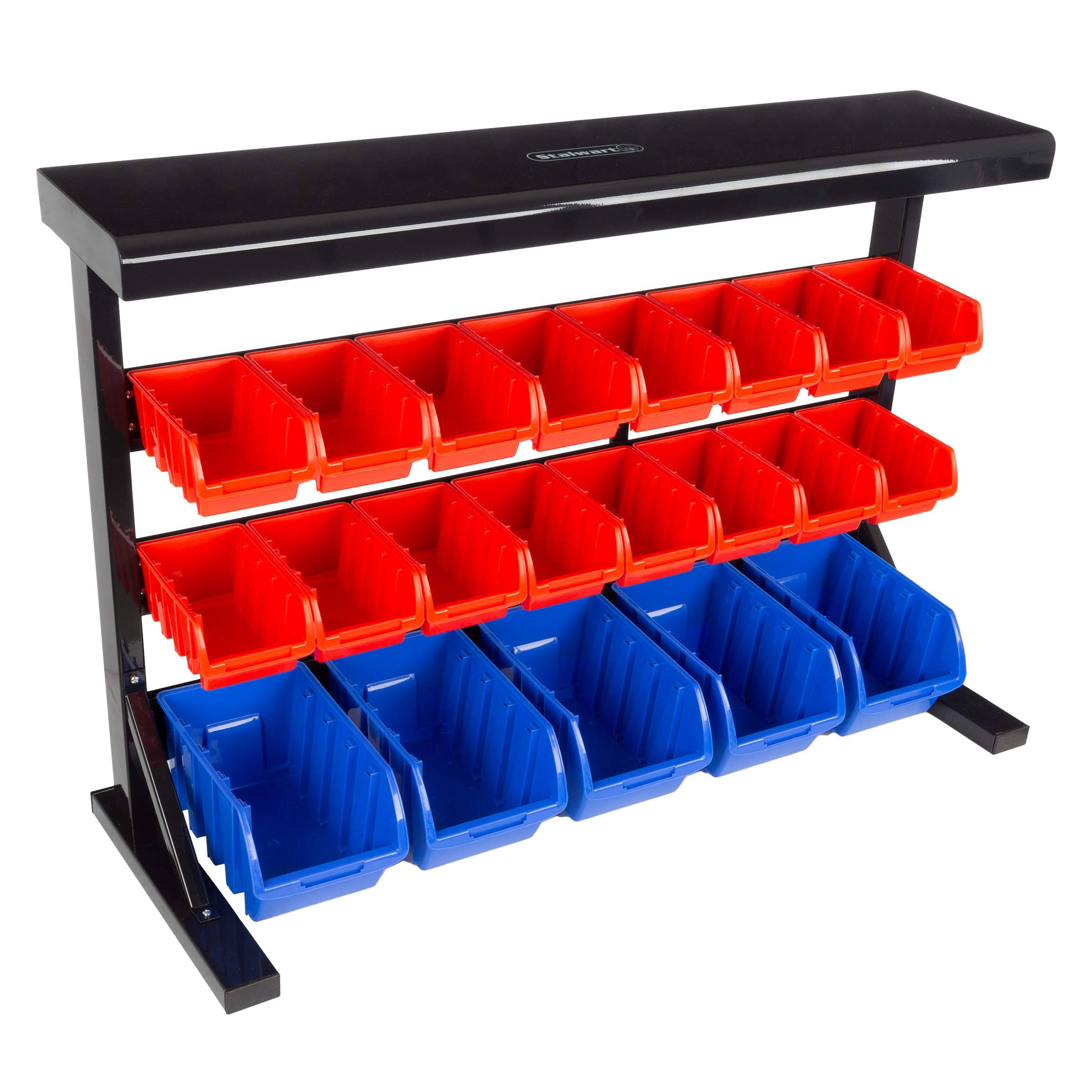 Stalwart 75-ST6080 21 Bin Storage Rack Organizer-Wall Mountable Container with Removeable Bins for Tools - Avayadevconnect