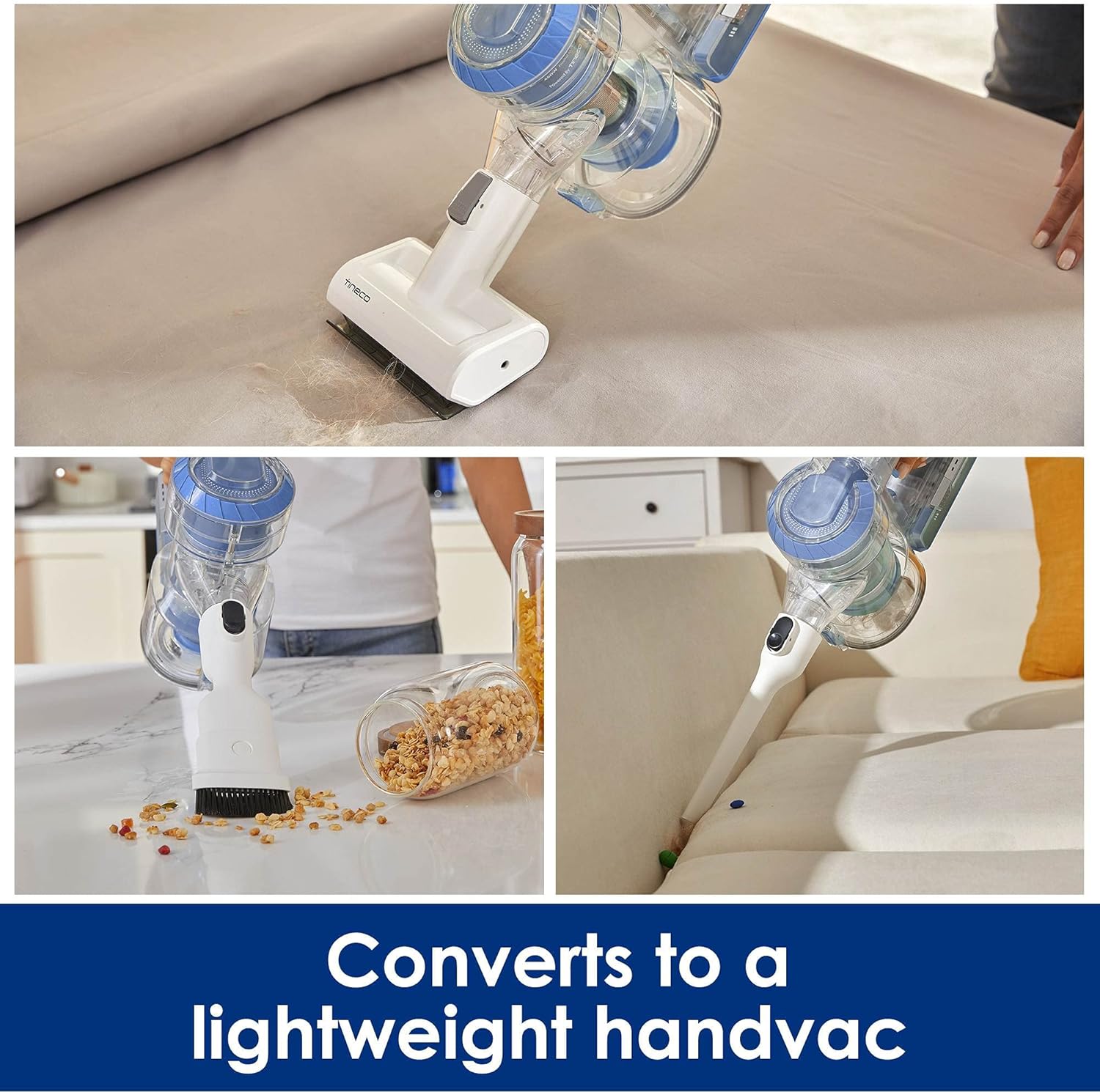 Tineco A11 Hero EX Cordless Stick Vacuum, Powerful Suction Handheld Vac Lightweight for Carpet Hard Floor