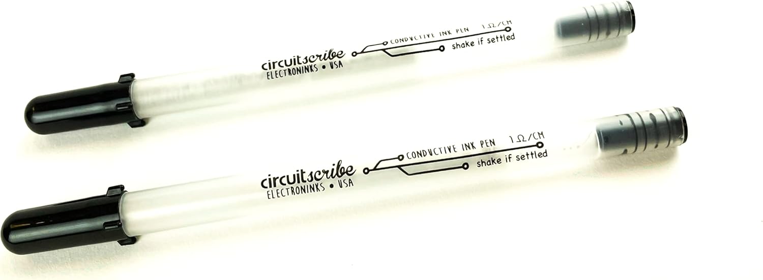 Circuit Scribe Non-Toxic Conductive Ink Pen for Kids Circuit Building Set | Silver Ink Rollerball Point Pen Kit, Science Experiments