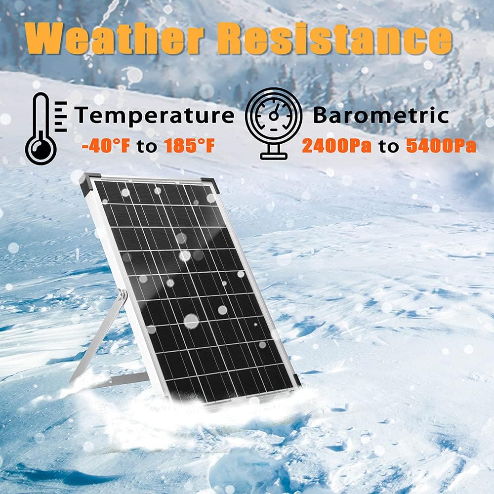 SUNSUL 30 Watt 12V Solar Panel Kit Battery Maintainer Trickle Charger