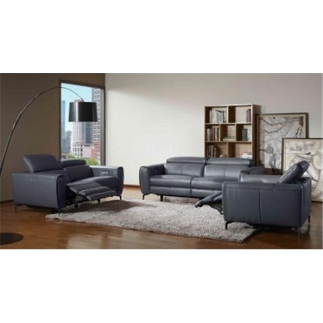 J & M Furniture 188241-L 30-38 x 41-62 x 70 in. Lorenzo Love - Blue Grey