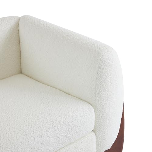 Christopher Knight Home Almab 82 Inches Sofa Couch, Cozy Boucle Upholstered 3-Seater Sofa, Wood Frame Couch, Comfy Couches for Living Room and Office