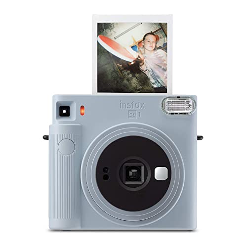 Fujifilm Instax Square SQ1 Instant Camera (Glacier Blue) Bundle with Square Film Twin Pack (20 Exposures) and Square Camera Case (3 Items)